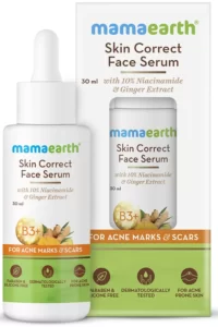 Mamaearth Skin Correct Face Serum Acne Scars removal cream with Niacinamide