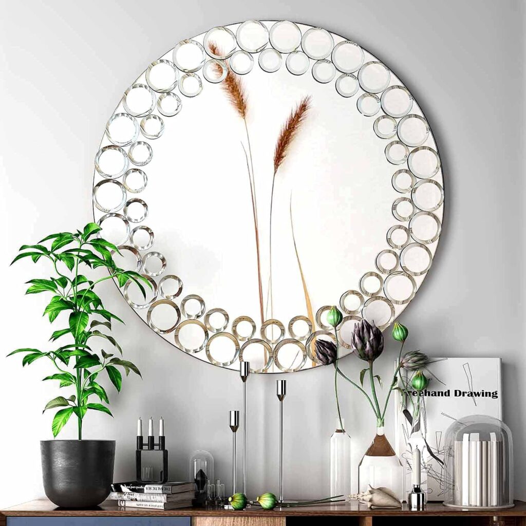 Silver Borderless Decorative Mirror