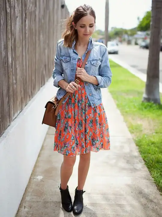 Denim Jacket With Frock