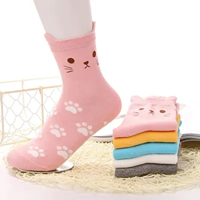 Women's Fun Socks Cute Cat Animals Funny Funky Novelty Cotton Gifts
