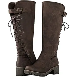 Women's Lace-Up Back Knee High Fashion Boots