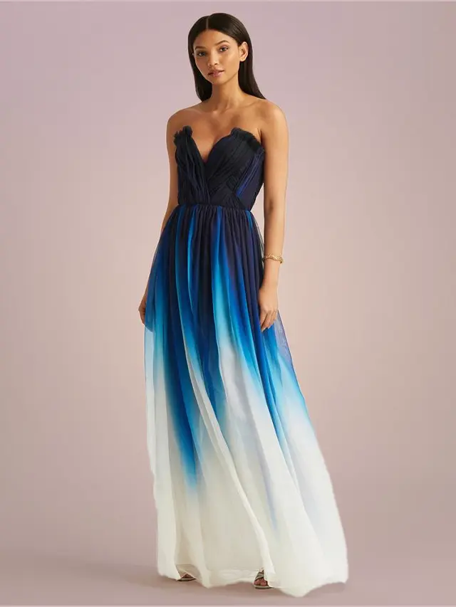 Embrace modern elegance in this exaggerated, sweetheart gown