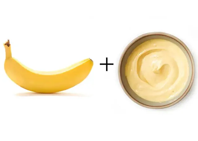 mayonnaise and banana hair mask