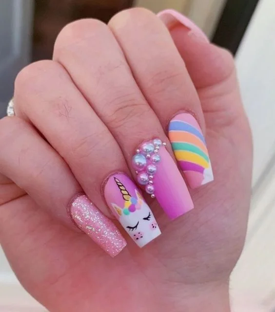 Fairy Tale Pink Nails
