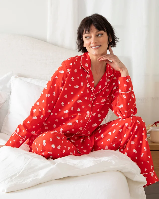 Red Heart Party Pajama Set