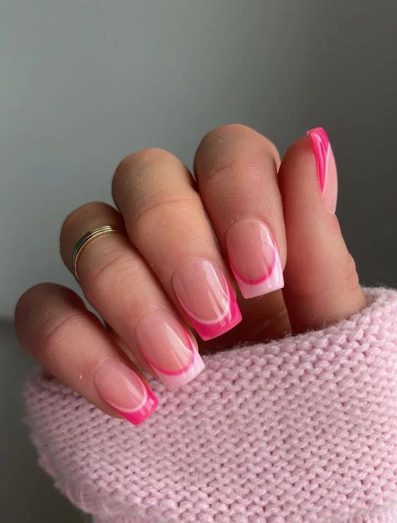 Spring French Tip manicure