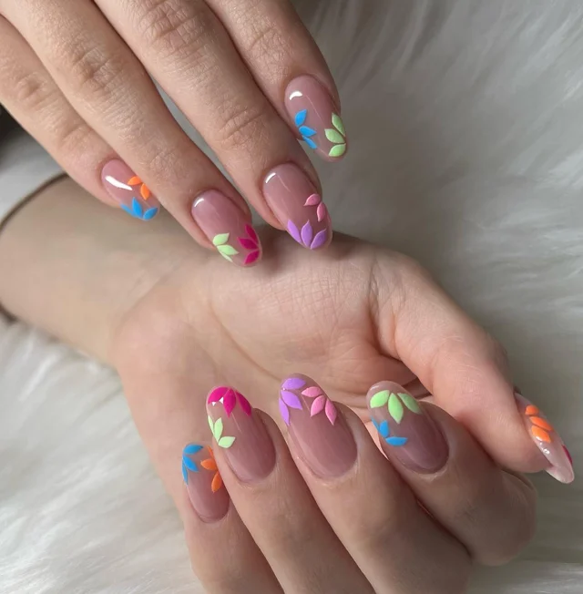 spring floral nails design