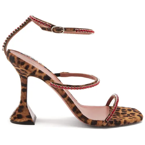 Gilda leopard-print calf-hair sandals