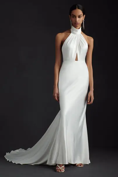 Nicola Cutout Halter Fit Wedding Gown