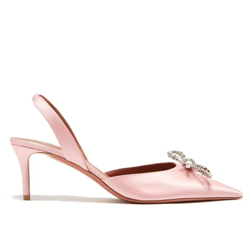 Rosie crystal-embellished silk-satin pumps