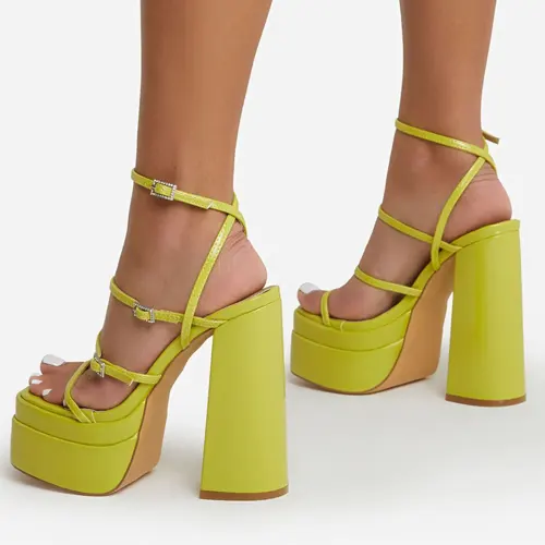 STATEMENT PLATFORM BLOCK HEEL