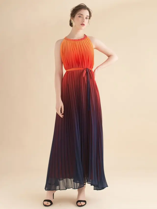 Gradient Chiffon Dress