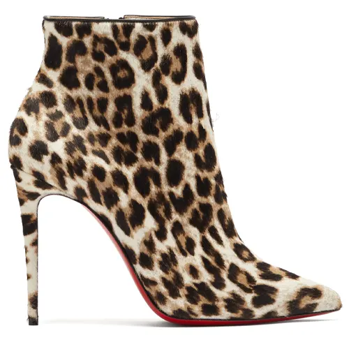 So Kate Booty 100 leopard-print calf-hair boots