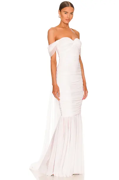elegant fishtail wedding gown