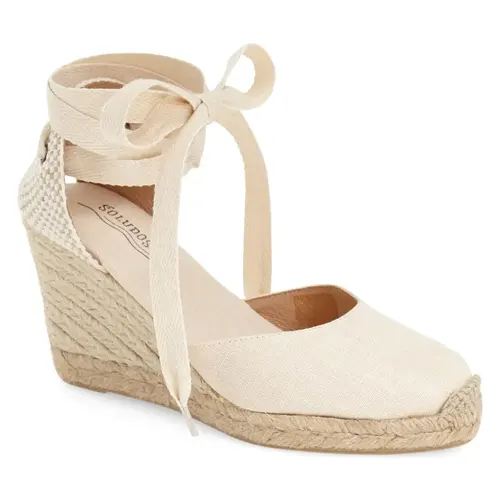 Wedge Lace-Up Espadrille Sandal